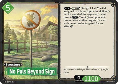 No Pals Beyond Sign C