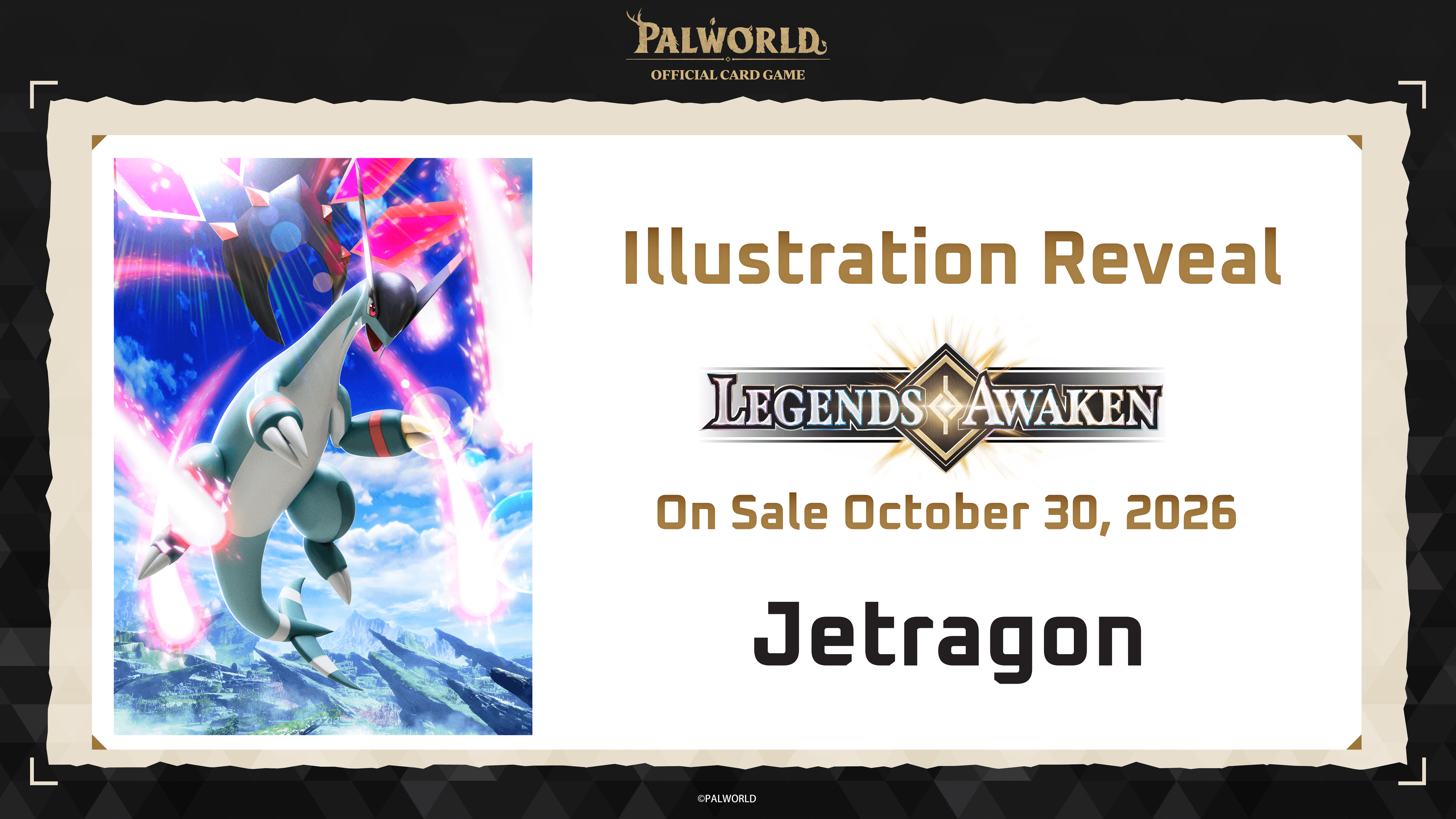 Jetragon illustration reveal banner for Legends Awaken, on sale October 30, 2026