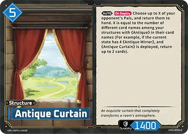 Antique Curtain SR $0.95